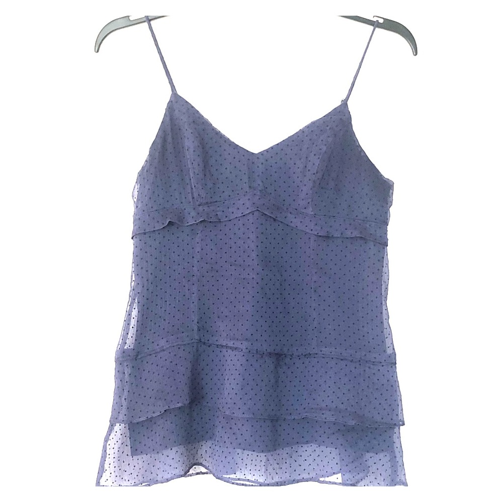 American Eagle Navy Blue Pok-a-dot Tank S/P